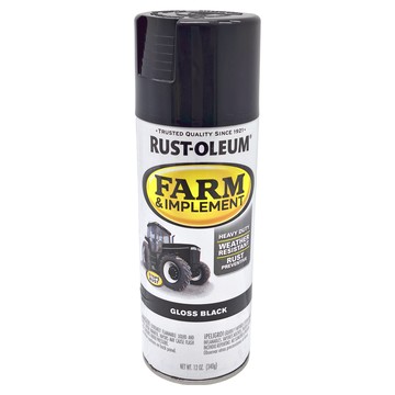 RUST-OLEUM 樂立恩 工業機械與農機噴漆 重工業級塗層 超強耐候性  亮光黑  340g  1瓶