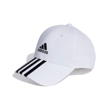【ADIDAS】BBALL 3S CAP CT 帽子 棒球帽 情侶帽 三線 白-II3509