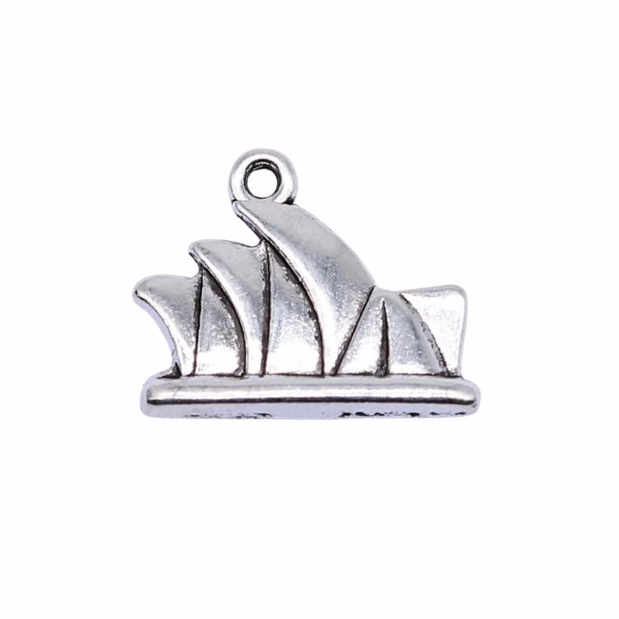 Sydney Opera House Charms Antique Silver Color jewelry making su 並行輸入品