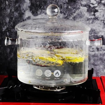 批發高硼硅玻璃蒸煮鍋家用加厚明火湯鍋燉鍋蔬菜沙拉碗