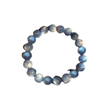 網紅同款夏季新款斯里蘭卡灰月光手鏈拉長石手串男女款時尚灰月光