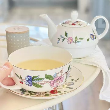英國Aynsley 雀鳥系列 骨瓷獨享杯壺組