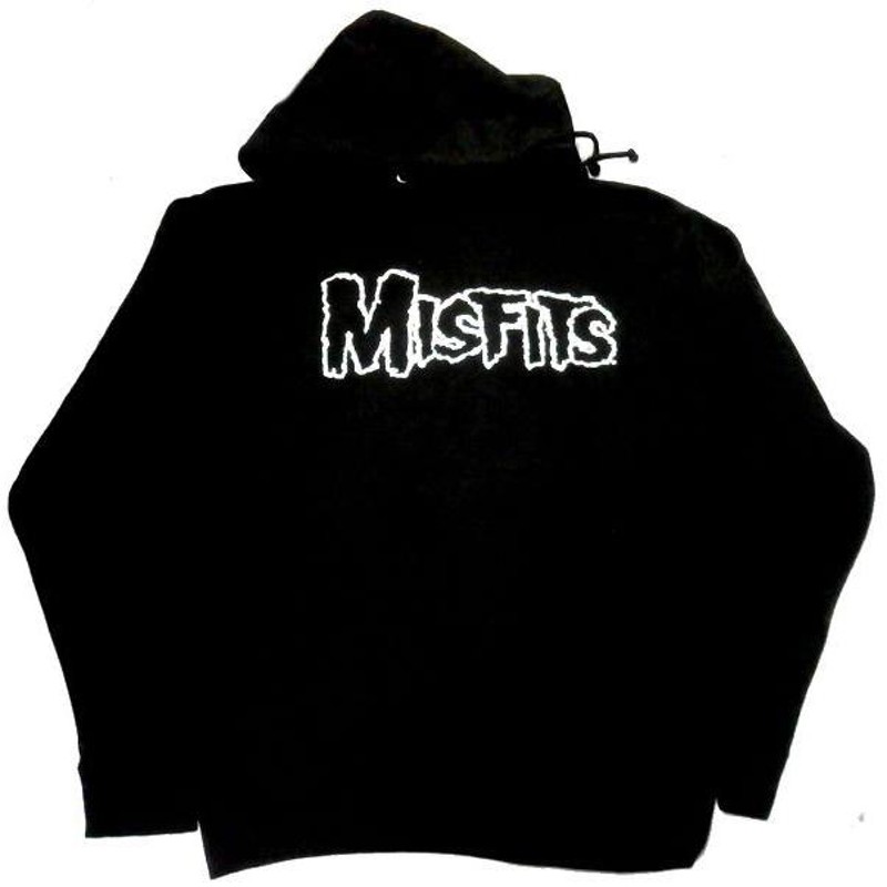 【美品】Misfits ミスフィッツ ビッグロゴ プルオーバーパーカー 黒 L