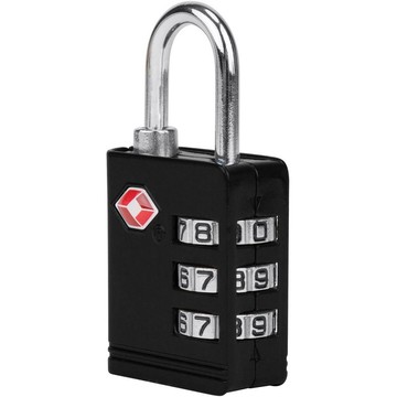 【TRAVELON】TSA三碼防盜密碼鎖(黑) | 海關鎖 安全鎖 防盜鎖