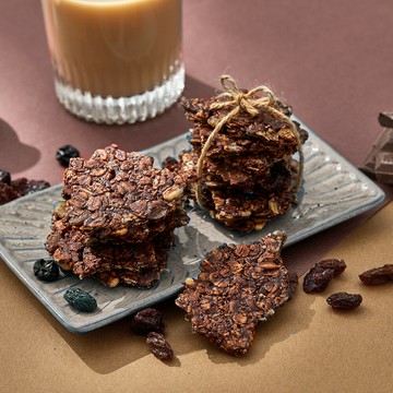 【青澤】燕麥堅果脆片餅乾｜可可｜【袋裝商品超取限購8包】