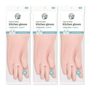 SINCERELY Frog 橡膠手套 嫩粉色 中(M)尺寸  3雙