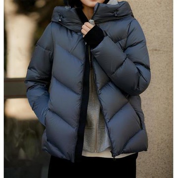 【巴黎精品】現貨+預購 頂級真羽絨外套90%鵝絨羽絨衣秋冬外套保暖大碼休閒女裝-連帽短款女外套2色a1lm54