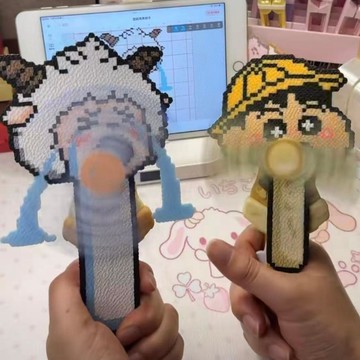 妙妙手作🌸拼豆diy 手動小風扇 手壓 手持 手動風扇 迷你 手動按壓 拼豆配件