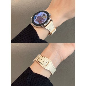 適合於 谷歌 Google Pixel watch 4 3 2 1代 真皮金扣錶帶 氣質錶帶 商務替換腕帶 替換腕帶