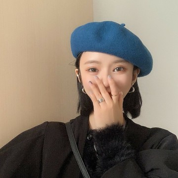 貝雷帽英倫復古秋冬日系羊毛畫家帽女士蓓蕾帽子女百搭韓版潮ins
