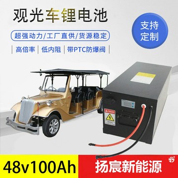 電池 鋰電池揚宸48V100Ah磷酸鐵鋰電池 觀光車電瓶 巡邏車高爾夫球車鋰電池組