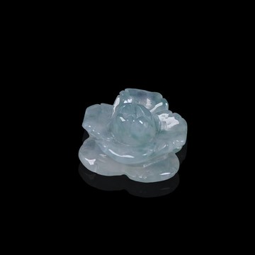 冰種翡翠玫瑰花 | 戒面 | 裸石 | 天然緬甸A貨翡翠 | 送禮