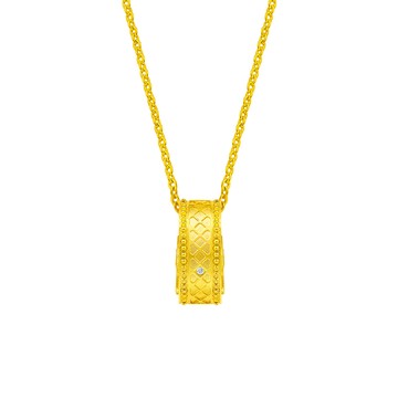 Just Gold 雙影-窄 黃金吊墜(不含鍊)