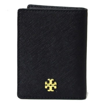 TORY BURCH - 素面防刮皮革證件夾 (黑)