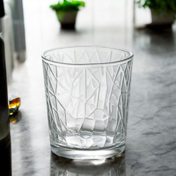 日本進口 鑽石雕刻玻璃杯 220ml 威士忌 冰酒杯 水杯 | 咖啡杯 烈酒杯 調酒杯 玻璃杯 啤酒杯