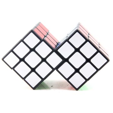 創意款二連體三階魔方DIY三階二連四階五階異形旋轉捆綁3階魔方