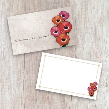 訊息卡信封套組 (銀蓮花束)