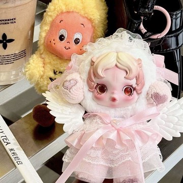 台灣出貨✨ 新款10cm娃衣 原創sp高顏值光織園衣服 天使娃衣套裝 泡泡搪膠公仔可愛10cm娃衣