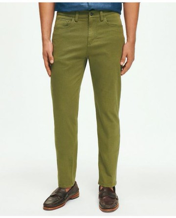 Brooks Brothers Men's The 5-Pocket Twill Pants | Medium Green | Size 36 34
