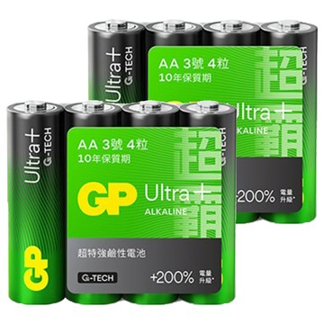 GP 超霸 超特強鹼性3號電池  2組  4個裝