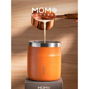 MOMO廣口咖啡桌面保溫杯直飲女生高顏值辦公室不銹鋼手沖掛耳隔熱