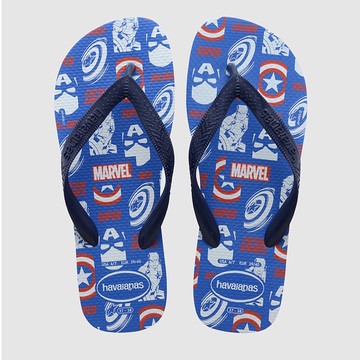 havaianas 哈瓦仕 拖鞋 夾腳拖 漫威英雄 美國隊長 童鞋 寶藍 4146953-3847K