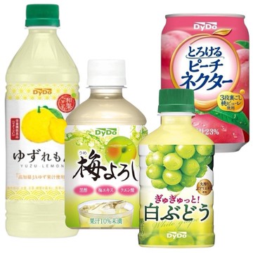 *貪吃熊* 日本 DyDo 飲料系列 寶特瓶 易開罐 水蜜桃風味 白葡萄風味 清爽梅子風味 柚子檸檬風味 飲料