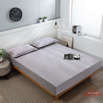 床笠買二送一加厚磨毛防滑床套罩單件床墊速賣通亞馬遜批發跨境