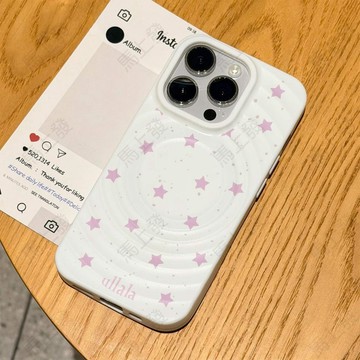 台灣現貨🚀 手機殼 太陽磁吸殼 粉點粉星星 適用蘋果17Air 16 15 14 13 12 Pro Max Plus