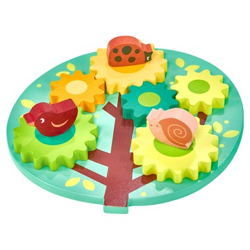 mentari 轉轉小樹齒輪板 MT7117 18個月以上適用 橡膠木材質  多色  1組