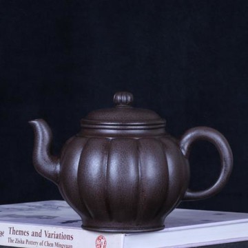 臺灣回流老茶壺宜興原礦紫砂金鼎商標李寶珍純手工老紫泥筋紋宮燈