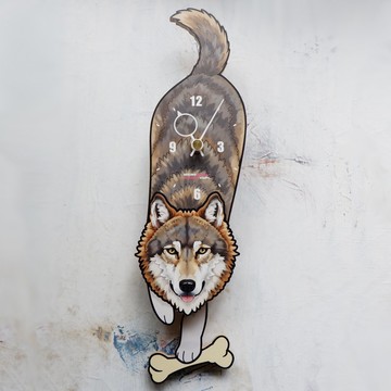 AIR-01 Wolf- Pet- 動物造型鐘擺鐘