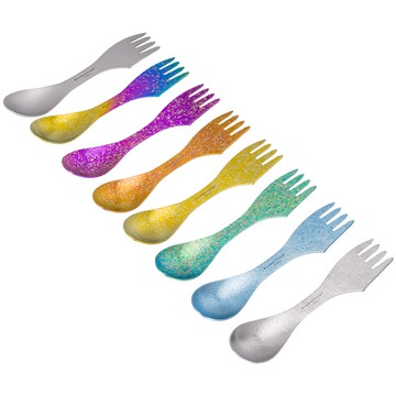 必唯【旅行露營神器】純鈦三合一刀叉勺｜食品級一體成型｜好清洗不卡垢｜隨身輕量餐具組