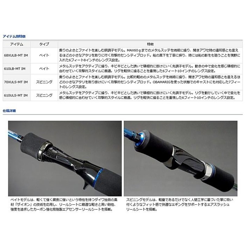 エギングロッド ダイワ エメラルダス MX IM イカメタル 70XULS