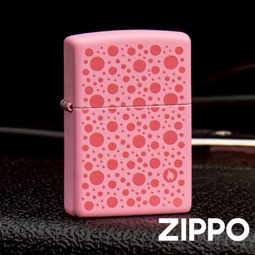 ZIPPO 粉色斑點防風打火機 46170 粉色霧面機身 溫暖和甜蜜 春天 驚喜與美好 終身保固