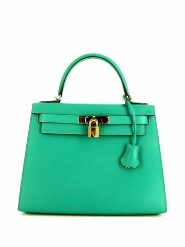 Hermès Pre-Owned - pre-owned Kelly 32 handbag - women - Leather - One Size - Green