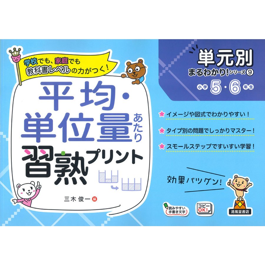 平均・単位量あたり習熟プリント 小学5・6年生