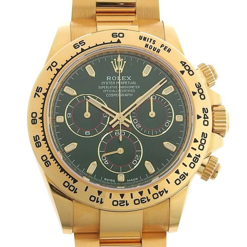 ロレックス ROLEX デイトナ メンズ 自動巻き 腕時計 グリーン文字盤 金 