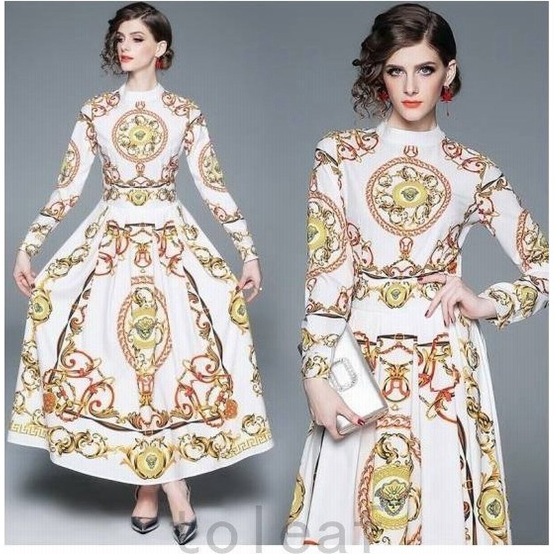 パーティードレスロング丈パーティードレス大きいサイズワンピースドレス女子会食事会長袖フレア代30代40代50代ホワイト 通販 Lineポイント最大get Lineショッピング