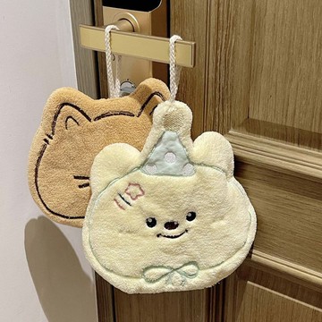 🌟擦手巾🌟卡通可愛擦手巾吸水速幹不掉毛兒童毛巾家用廚房衛生間掛式手帕布擦手巾 抹布 速幹手帕 掛式手巾