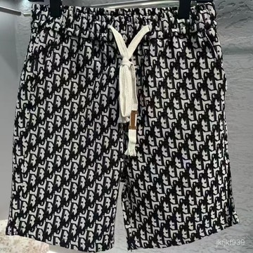 夏季新品 男生短褲 休閒短褲 運動短褲 短褲 男短褲 新款男士時尚休閒百搭短褲薄款印花夏季潮流寬鬆運動潮牌五分褲