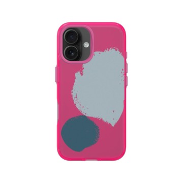 iPhone 16 Clear 粉漾桃 - Blob / 一團一團 - 蔚藍海沫