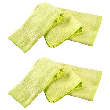 來福牌 木纖沐林毛巾 30%棉+70%原木纖維 33x78cm 台灣製  綠色  2條