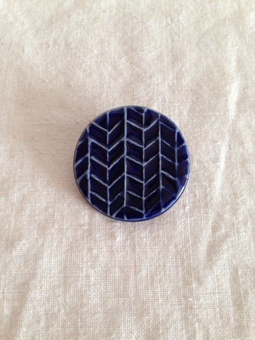 胸針 (人字紋) 藍色