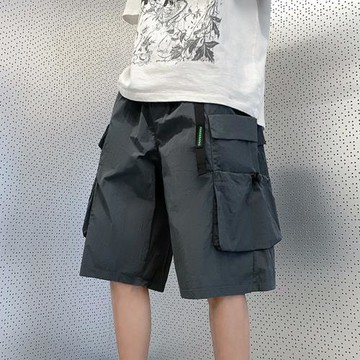 工裝短褲男夏季休閑寬松五分褲美式vibe機能褲男士速干運動褲中褲