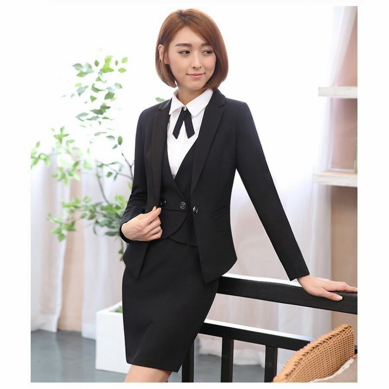 フォーマルビジネス制服スカートジャケットベストブラウス職場バー