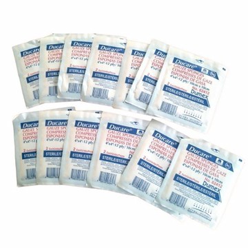 Gauze Sponge Ducare Cotton 12-Ply 4 X 4 Inch Square Sterile 2 Count by Derma Sciences