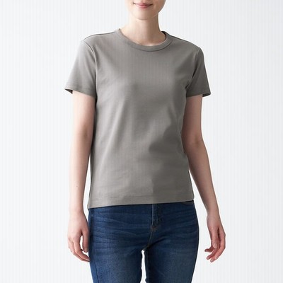 良品計画無印良品 汗じみしにくいフライス編みクルーネックtシャツ 婦人 L グレー 良品計画 通販 Lineポイント最大get Lineショッピング