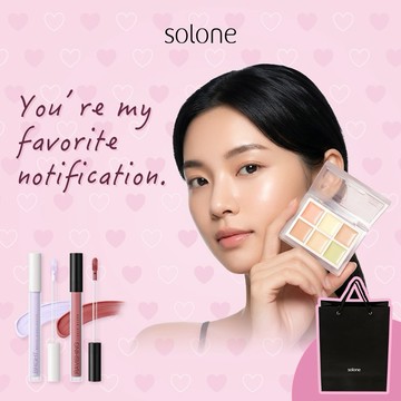 [收禮者自選色號]【Solone】原生感透亮濾鏡組(校色遮瑕盤+打亮液04+腮紅液)