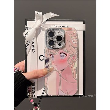適用蘋果16ProMax手機殼新款iPhone17/15pro日韓卡通金發水冰月美少女14plus高級感13硅膠12帶掛繩11pm保護套